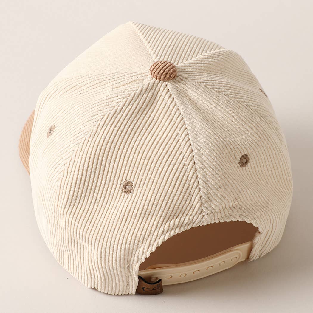 Two Tone Corduroy Snaffle Bit Trucker Hat