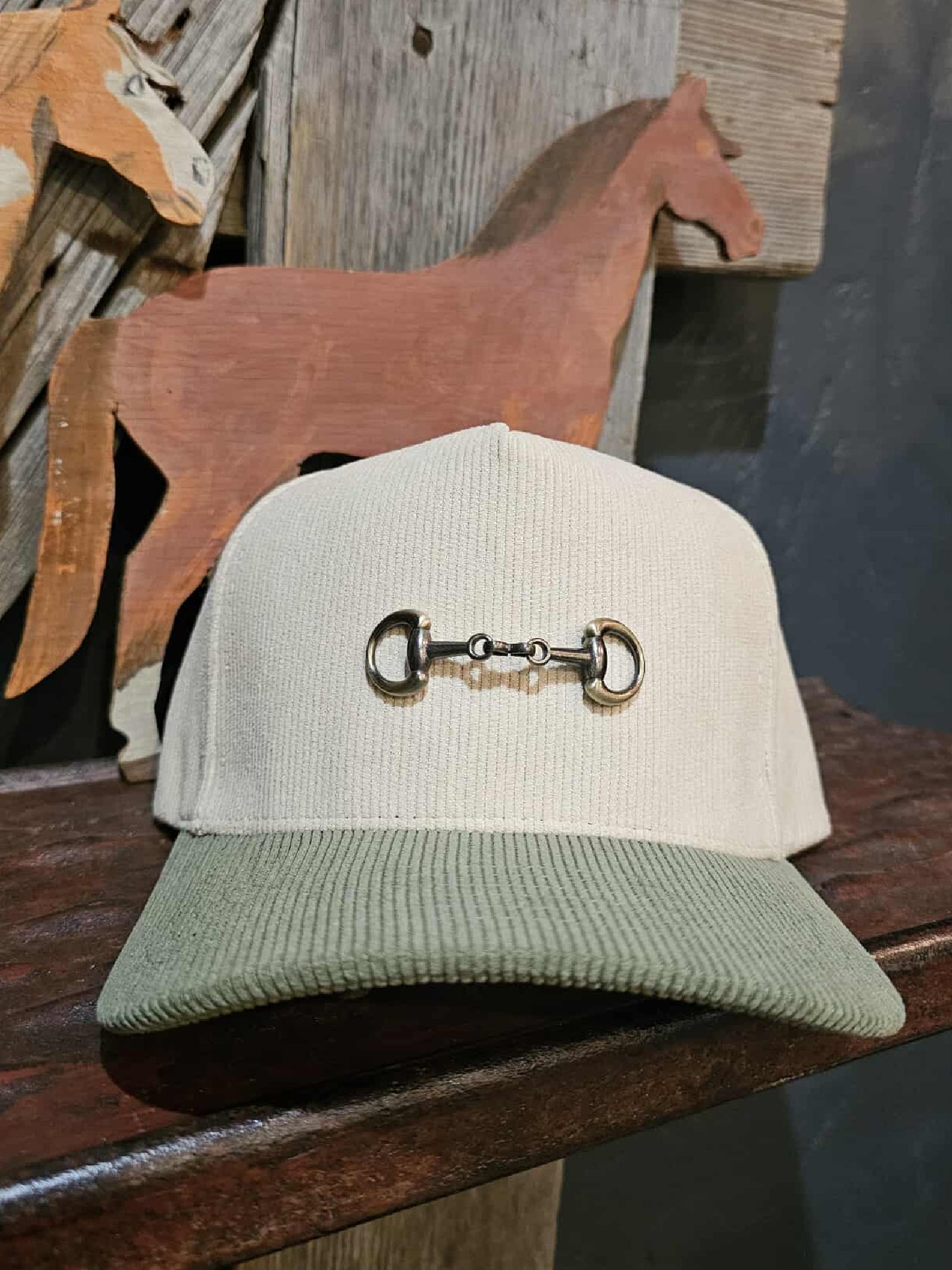 Two Tone Corduroy Snaffle Bit Trucker Hat