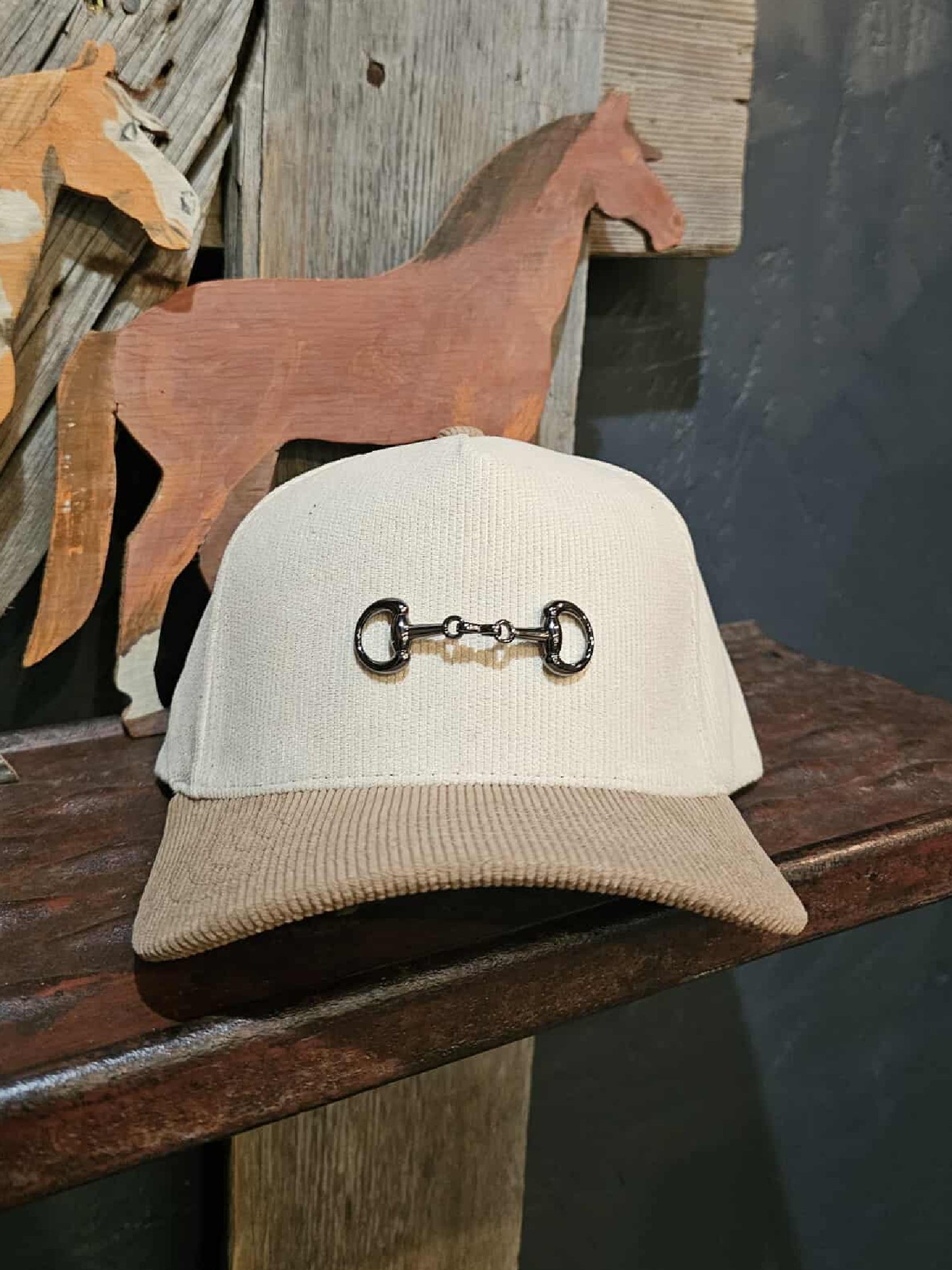 Two Tone Corduroy Snaffle Bit Trucker Hat