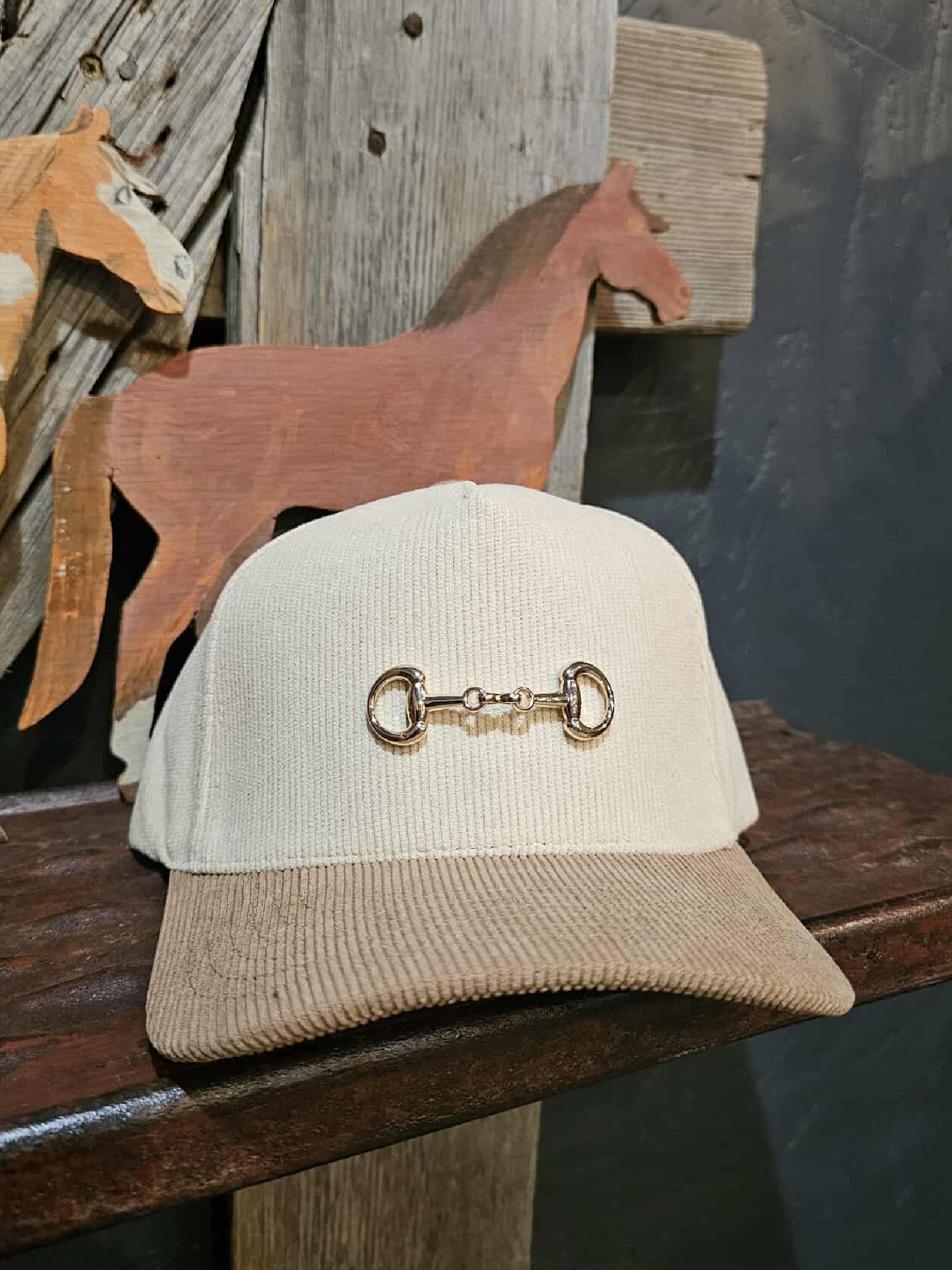 Two Tone Corduroy Snaffle Bit Trucker Hat