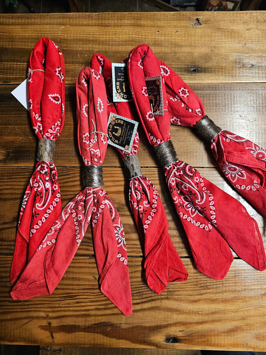 Hand-Dyed Bandanas with Leather Slides