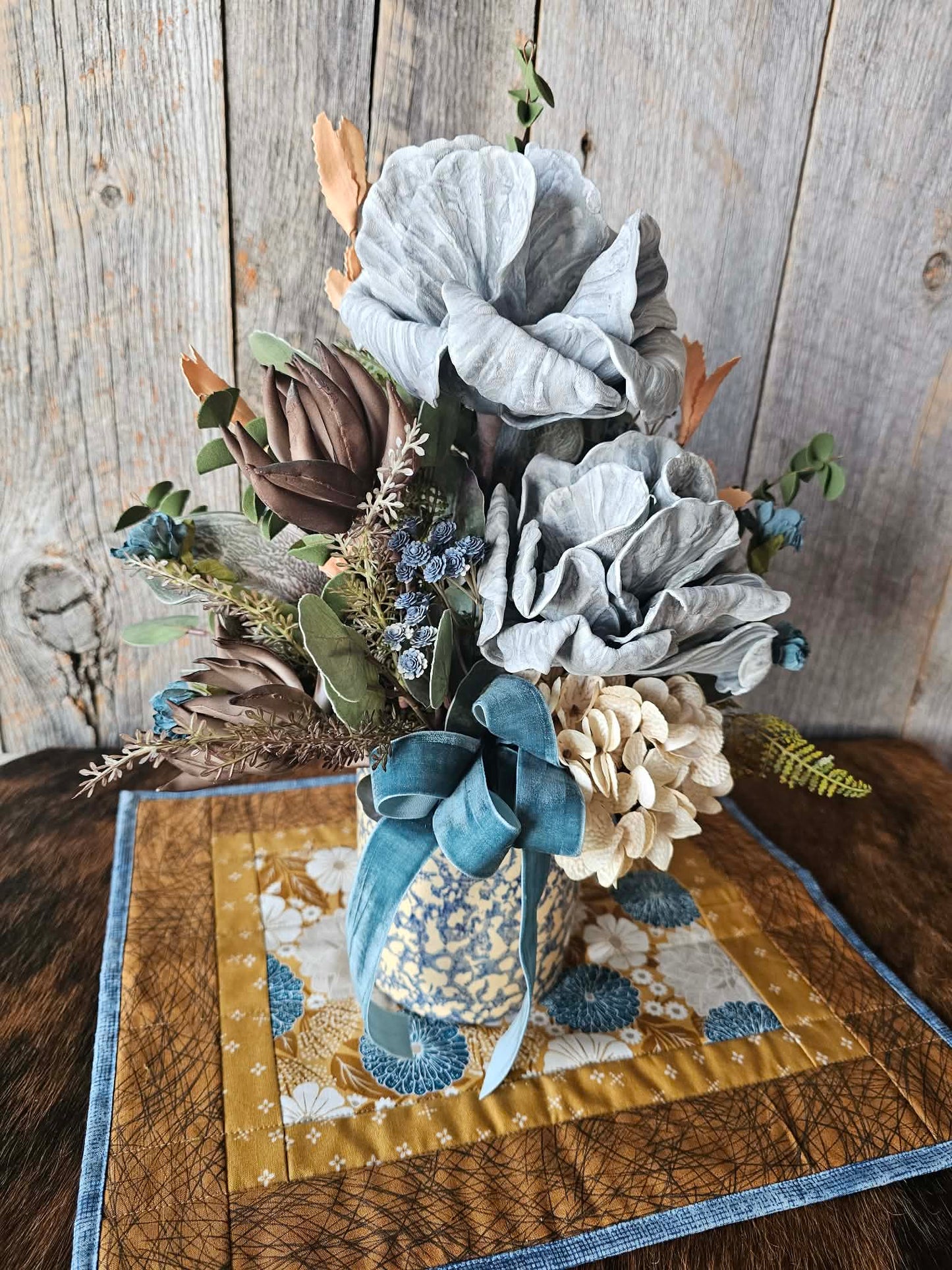 Patsy Spongeware Crock Arrangement