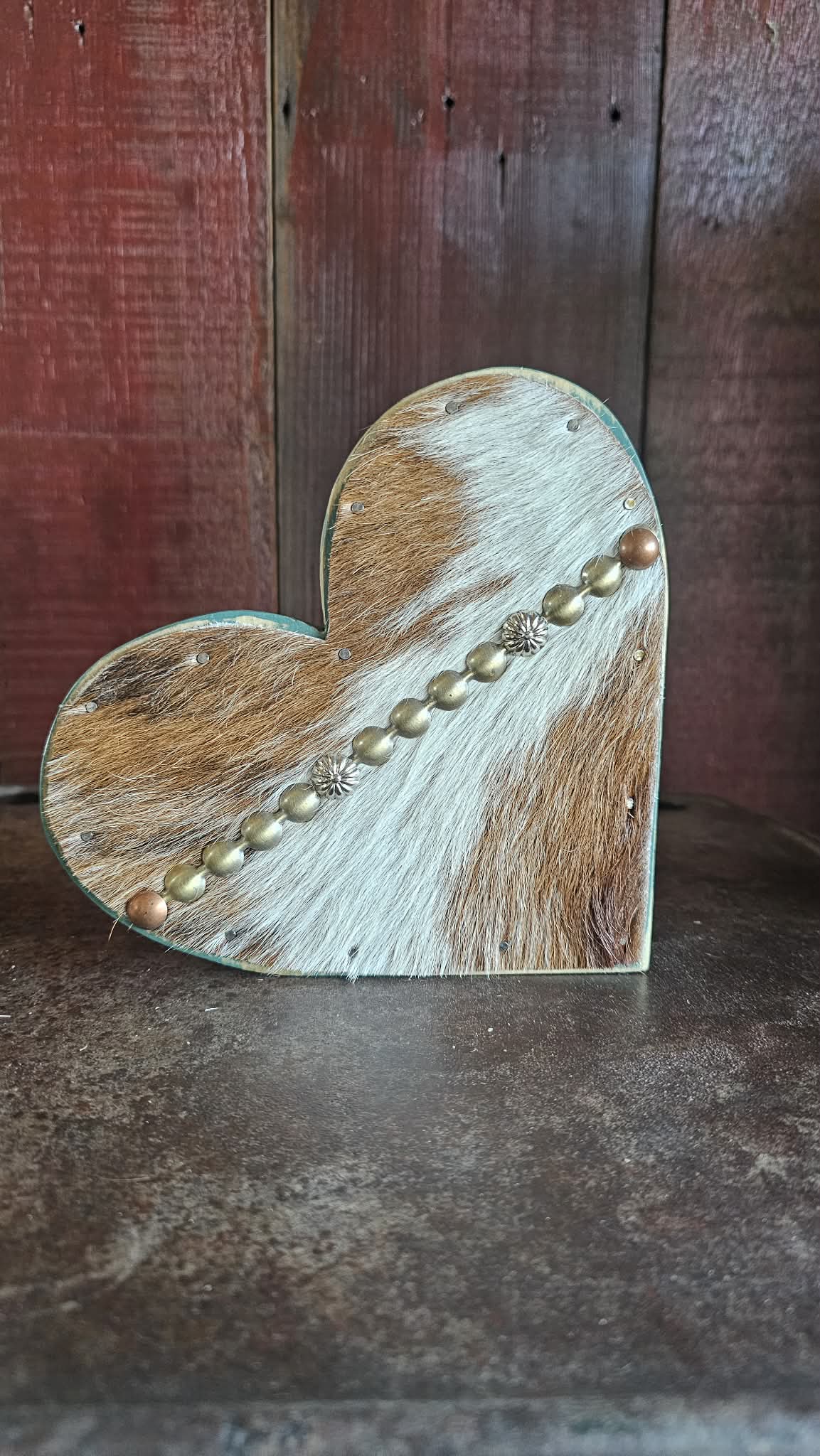 Roxy Large Cowhide Heart