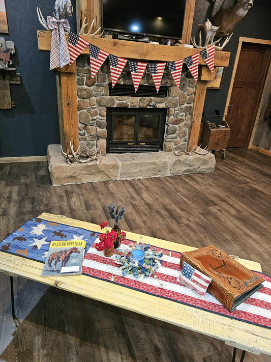 Gone West Flag Table Runner
