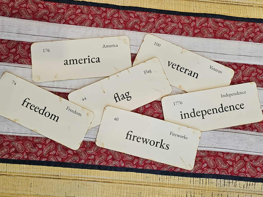 Vintage Inspired Flash Cards