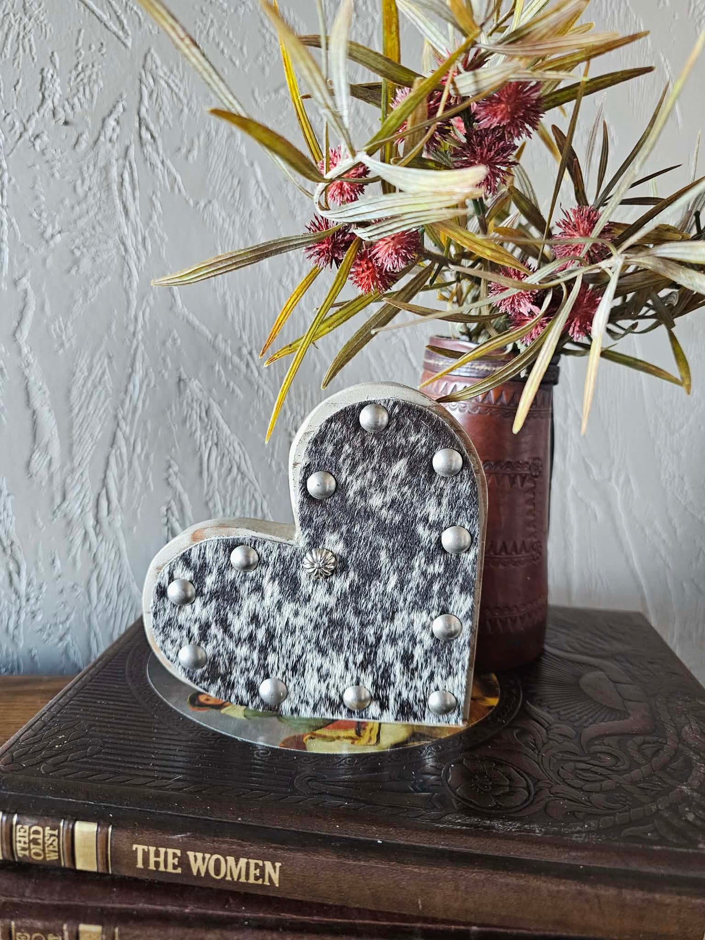 Piper Small Cowhide Heart