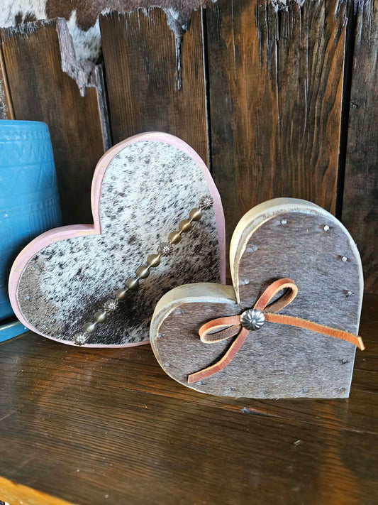 Roxy Large Cowhide Heart