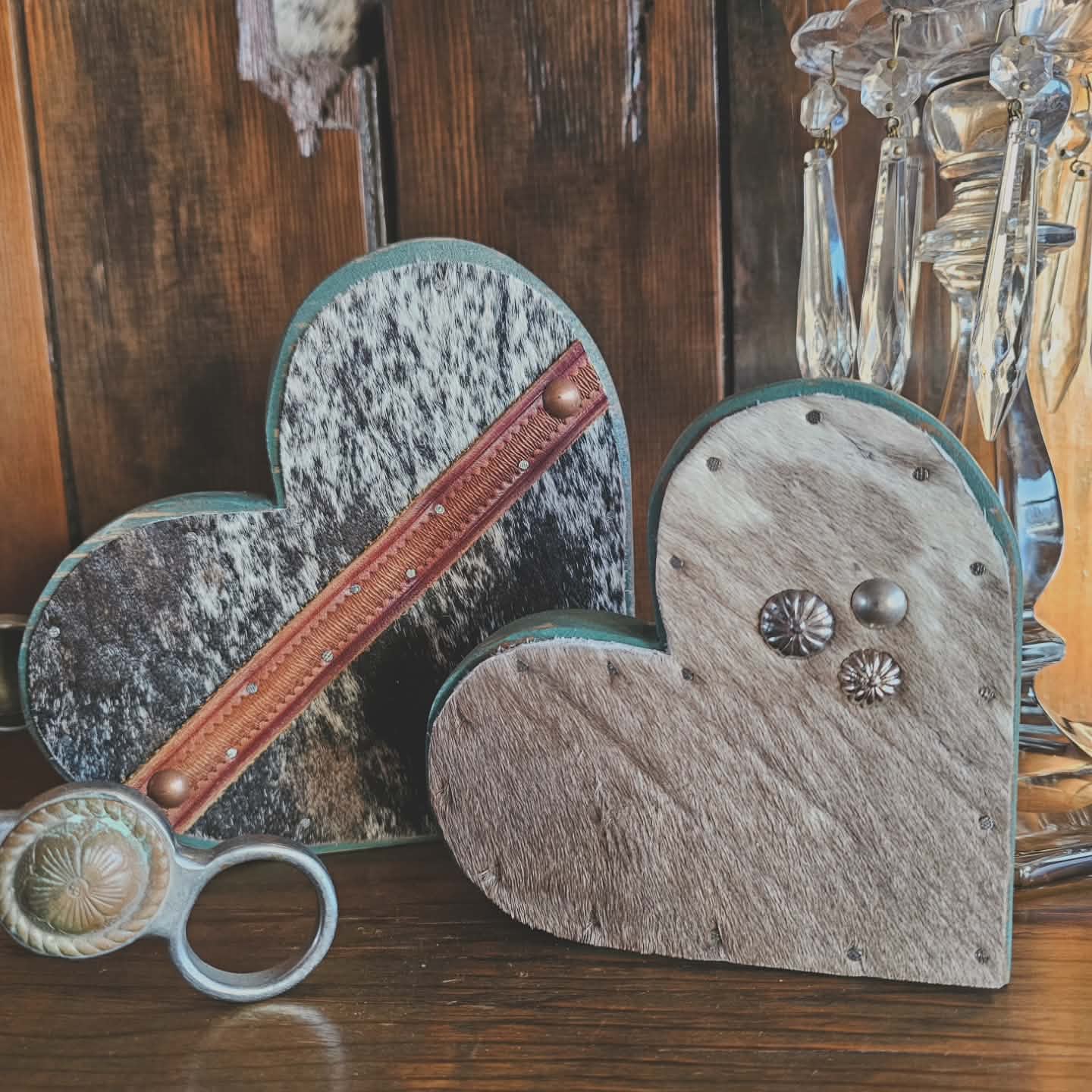 Roxy Large Cowhide Heart