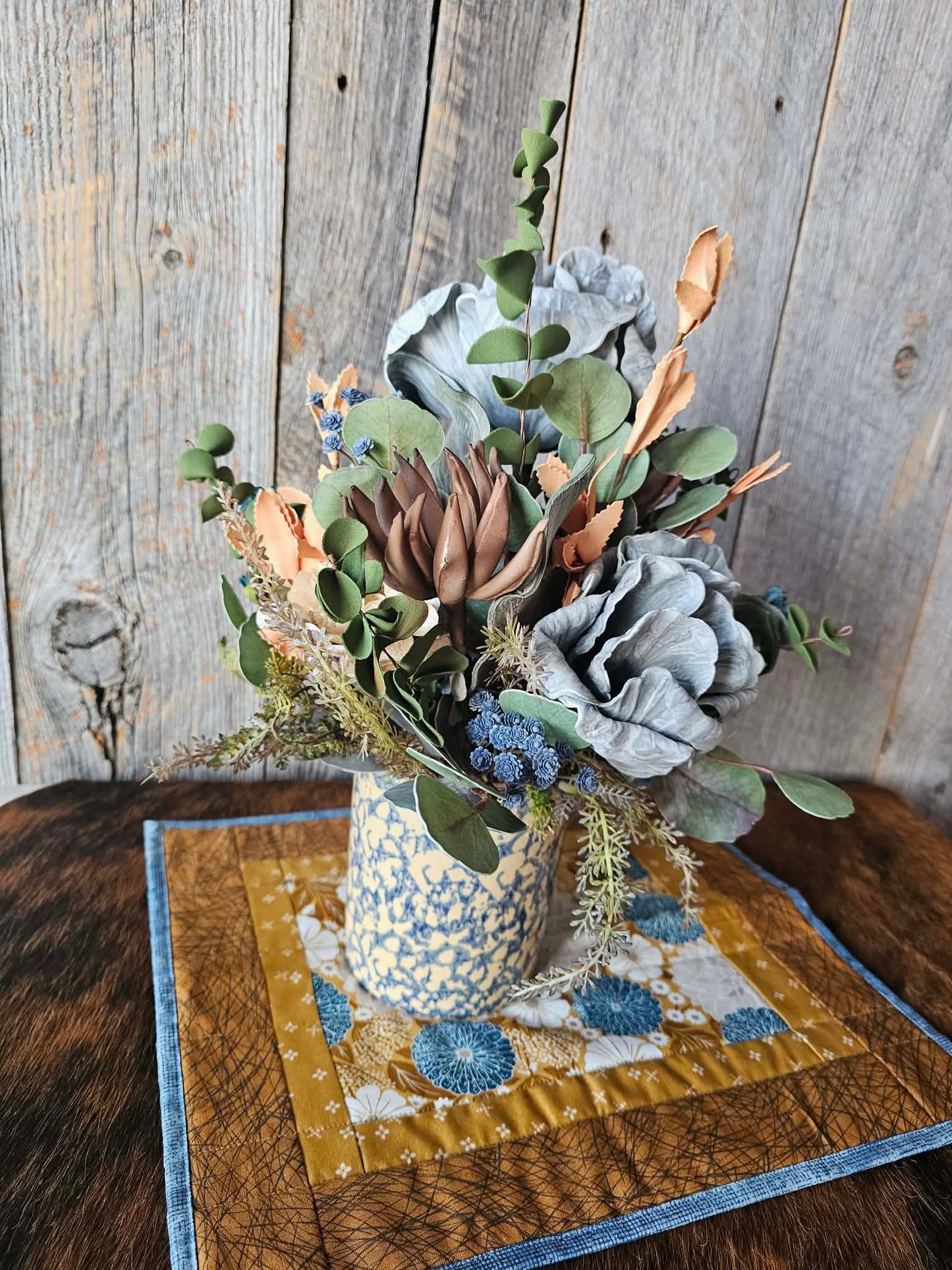 Patsy Spongeware Crock Arrangement