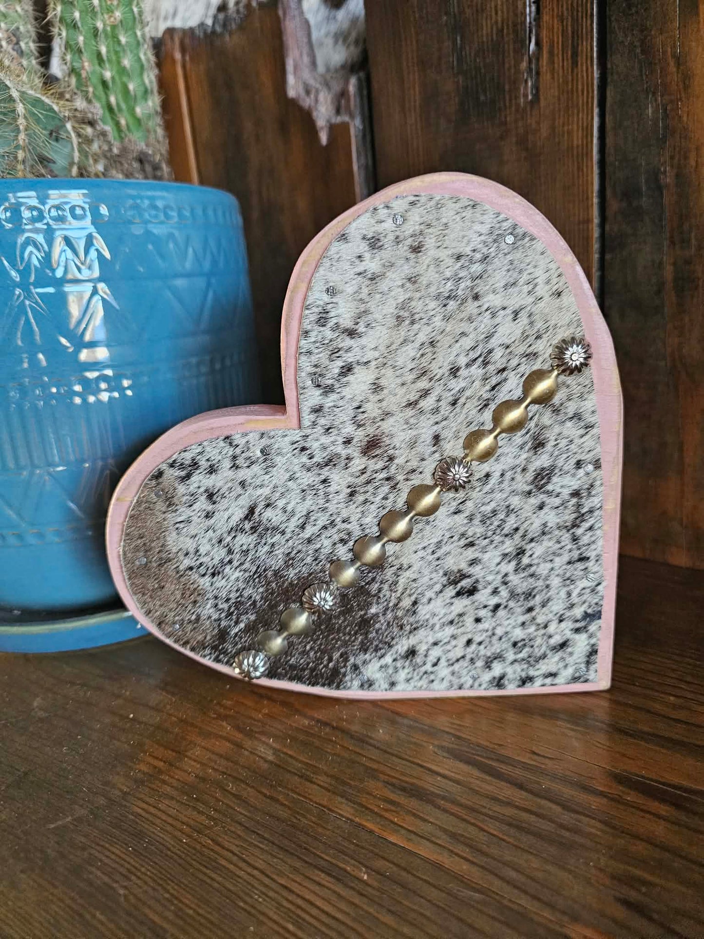 Roxy Large Cowhide Heart