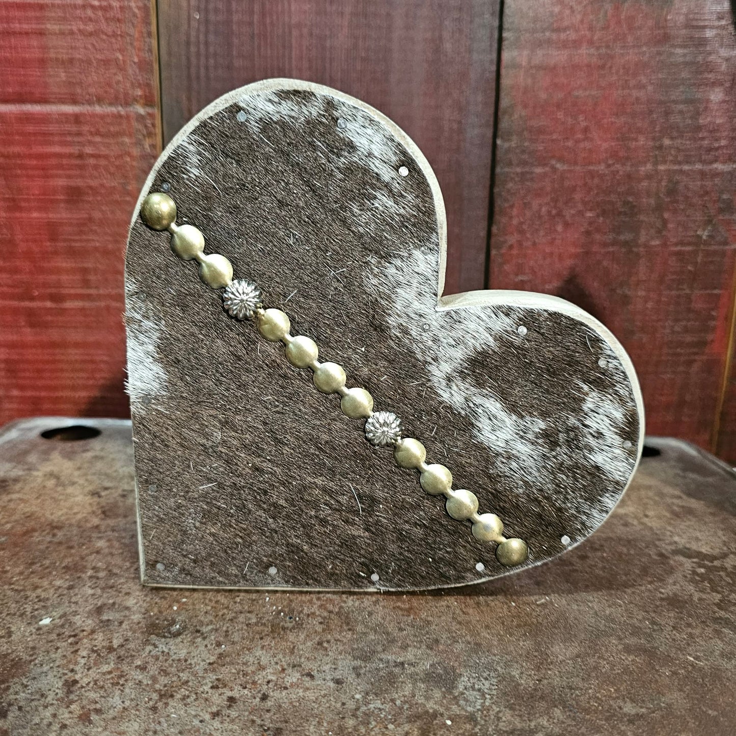 Roxy Large Cowhide Heart