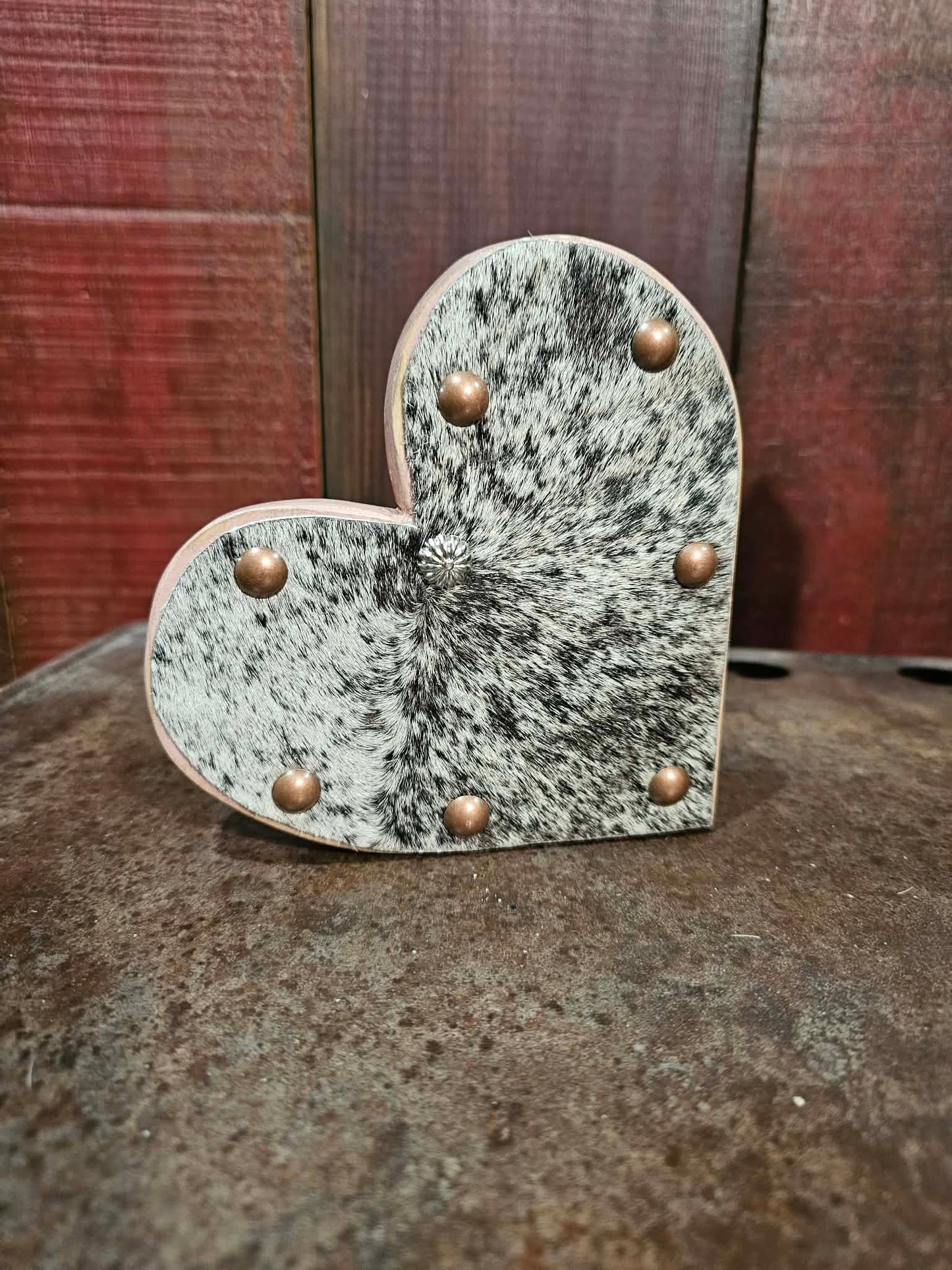 Piper Small Cowhide Heart
