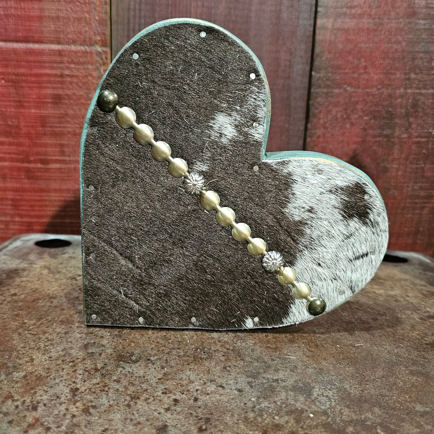 Roxy Large Cowhide Heart