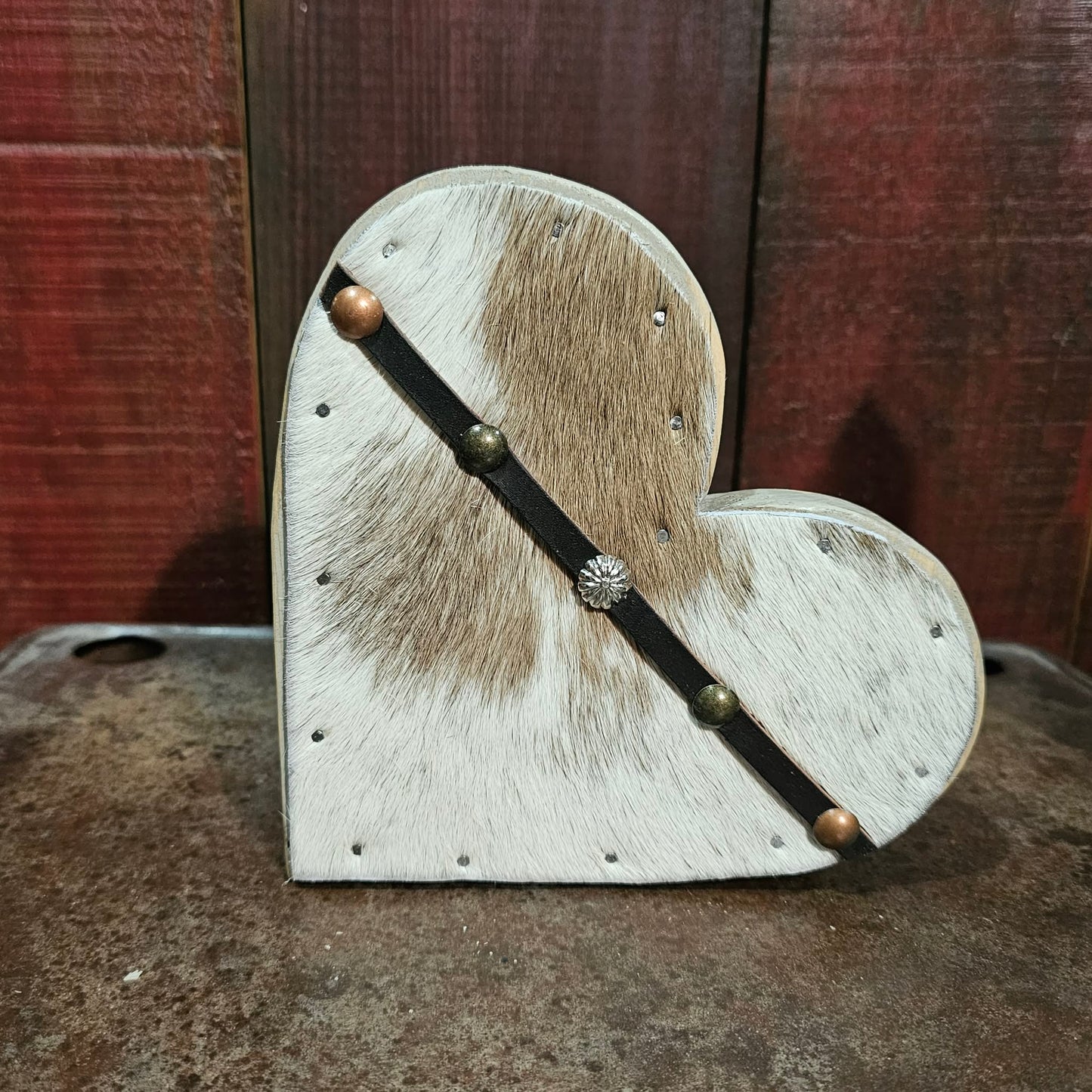 Roxy Large Cowhide Heart