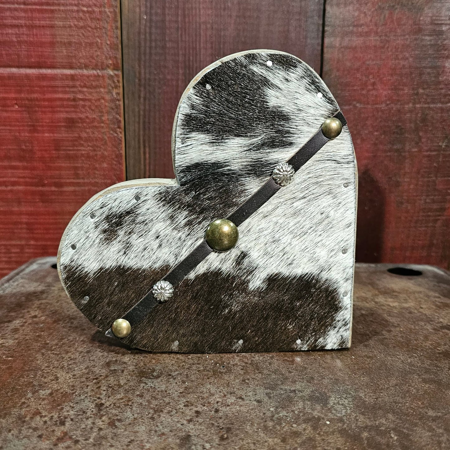 Roxy Large Cowhide Heart