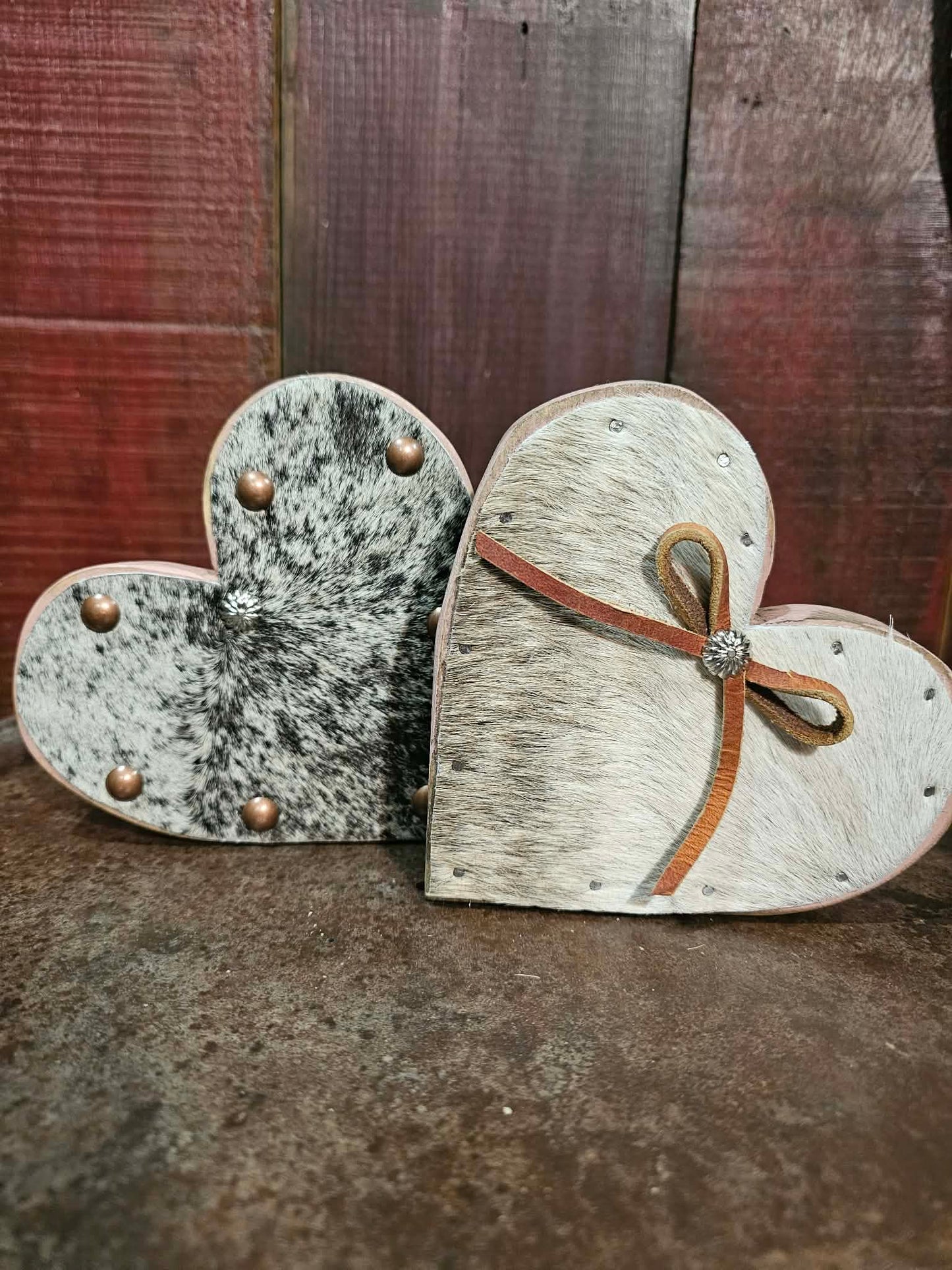 Piper Small Cowhide Heart
