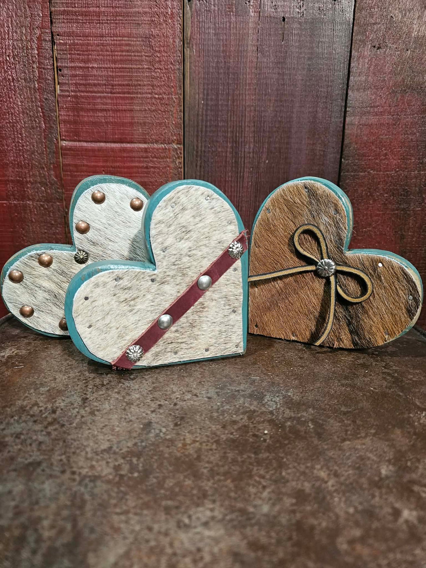 Piper Small Cowhide Heart