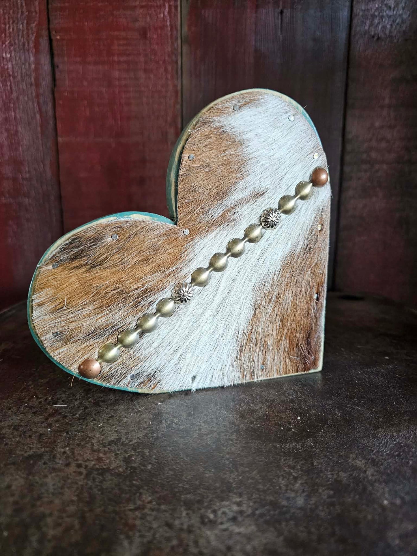 Roxy Large Cowhide Heart