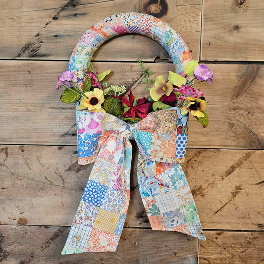 Patchwork Fabric Wreath